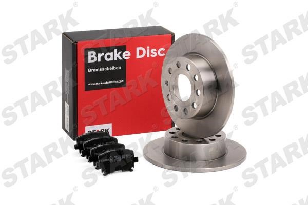 Stark SKBK-1090022 Brake discs with pads rear non-ventilated, set SKBK1090022