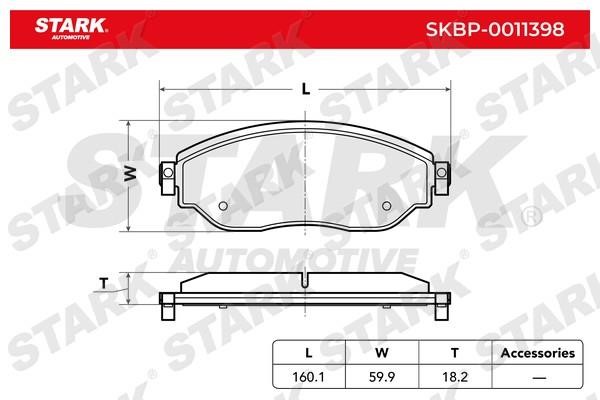Stark SKBP-0011398 Brake Pad Set, disc brake SKBP0011398