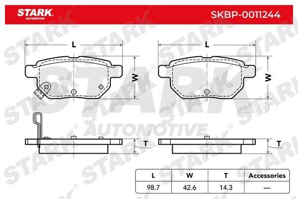 Stark SKBP-0011244 Brake Pad Set, disc brake SKBP0011244