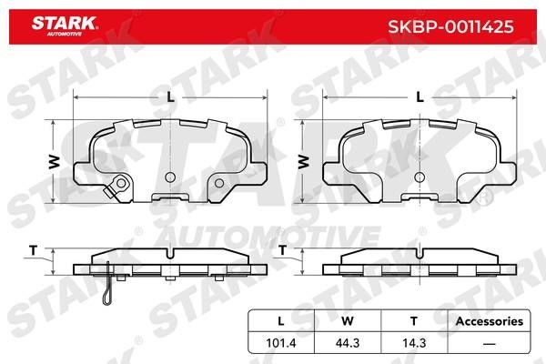 Stark SKBP-0011425 Brake Pad Set, disc brake SKBP0011425