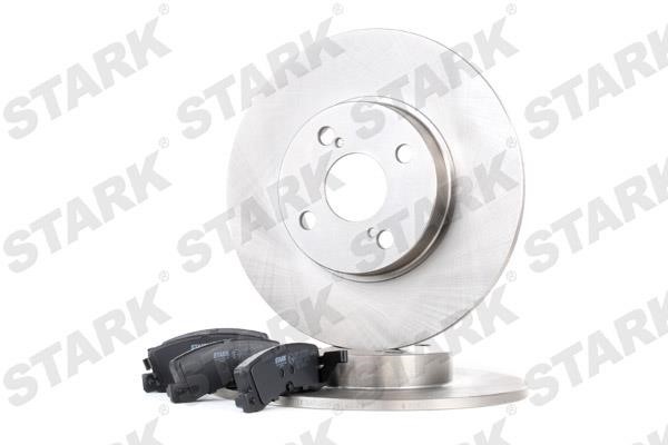 Stark SKBK-1090234 Brake discs with pads rear non-ventilated, set SKBK1090234
