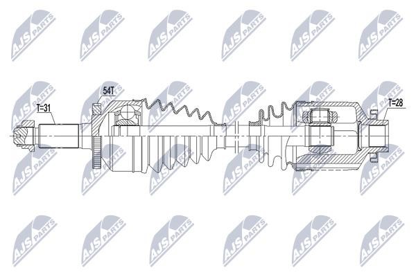 Drive shaft NTY NPW-KA-362