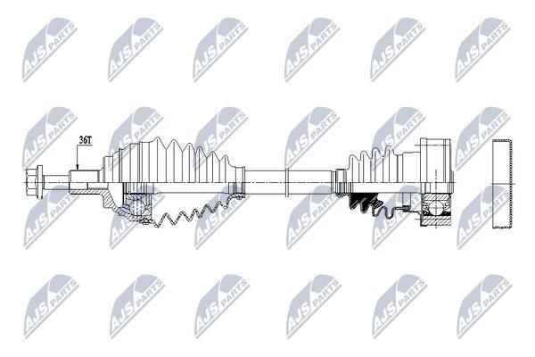 Drive shaft NTY NPW-VW-149