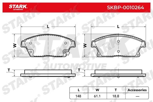 Stark SKBP-0010264 Brake Pad Set, disc brake SKBP0010264