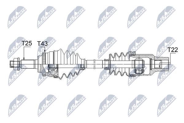 Drive shaft NTY NPW-SU-025