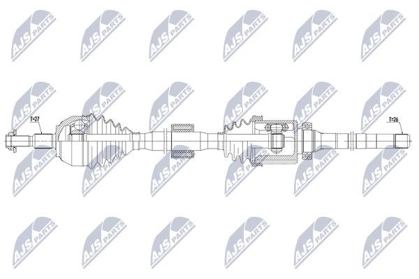 Drive shaft NTY NPW-FR-107