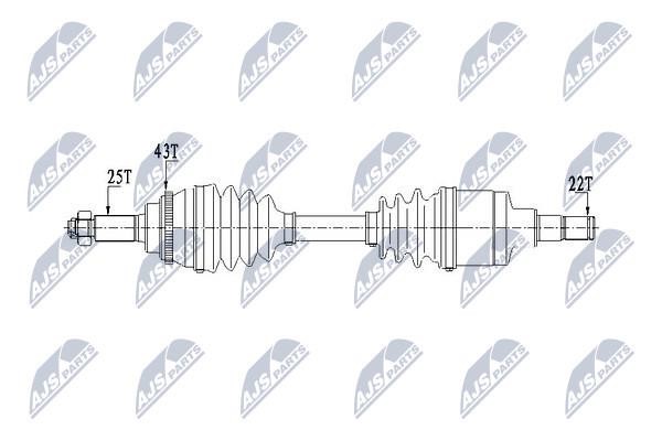 Drive shaft NTY NPW-SU-029