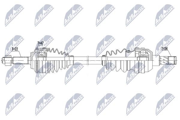 Drive shaft NTY NPW-DW-039