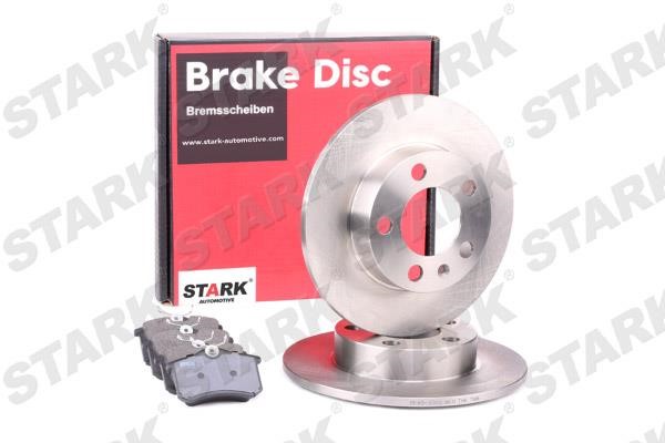 Brake discs with pads rear non-ventilated, set Stark SKBK-1090001