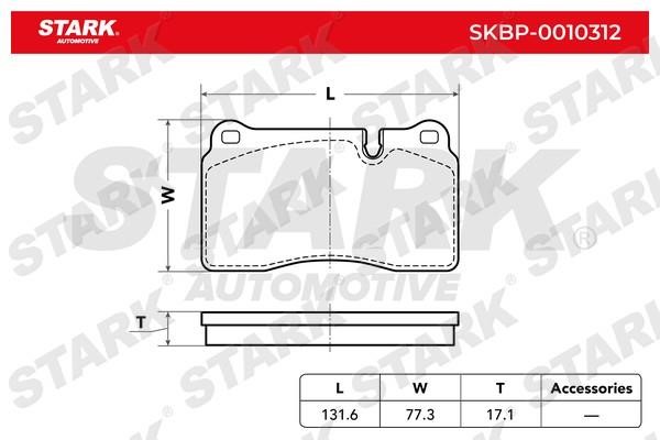 Stark SKBP-0010312 Brake Pad Set, disc brake SKBP0010312