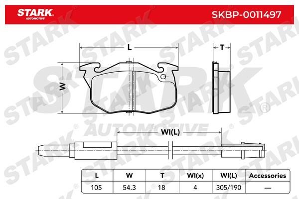 Stark SKBP-0011497 Brake Pad Set, disc brake SKBP0011497