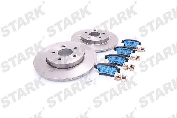 Stark SKBK-1090071 Brake discs with pads rear non-ventilated, set SKBK1090071