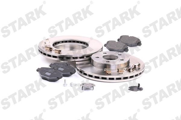 Front ventilated brake discs with pads, set Stark SKBK-1090104