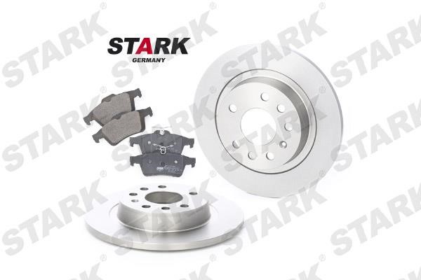 Brake discs with pads rear non-ventilated, set Stark SKBK-1090215