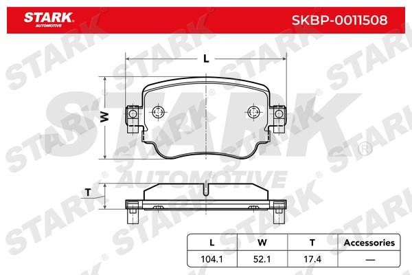 Stark SKBP-0011508 Brake Pad Set, disc brake SKBP0011508