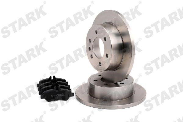 Brake discs with pads rear non-ventilated, set Stark SKBK-1090374
