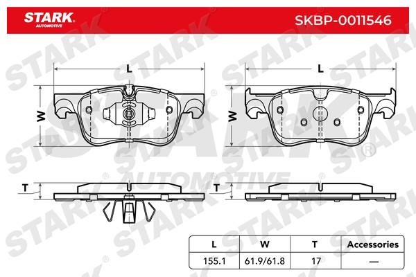 Stark SKBP-0011546 Brake Pad Set, disc brake SKBP0011546