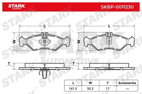 Stark SKBP-0011230 Brake Pad Set, disc brake SKBP0011230