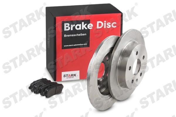 Stark SKBK-10990471 Brake discs with pads rear non-ventilated, set SKBK10990471