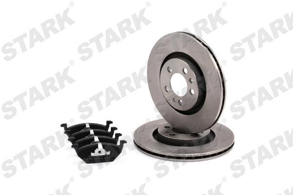 Front ventilated brake discs with pads, set Stark SKBK-1090328