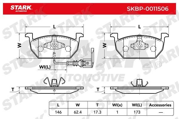 Stark SKBP-0011506 Brake Pad Set, disc brake SKBP0011506