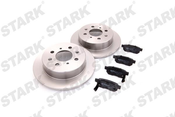 Stark SKBK-1090264 Brake discs with pads rear non-ventilated, set SKBK1090264