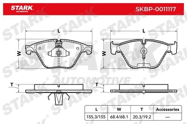 Stark SKBP-0011117 Brake Pad Set, disc brake SKBP0011117
