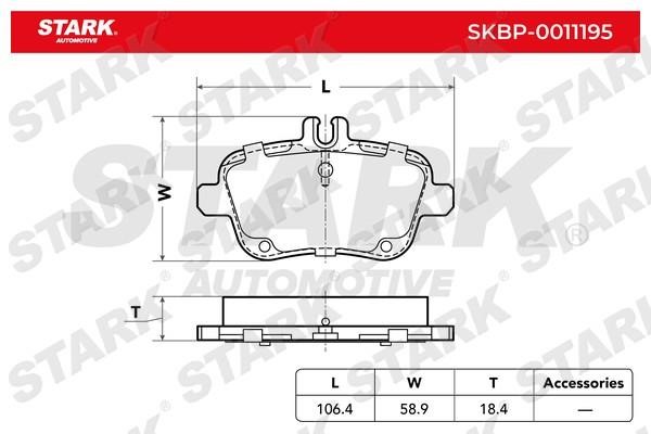 Stark SKBP-0011195 Brake Pad Set, disc brake SKBP0011195