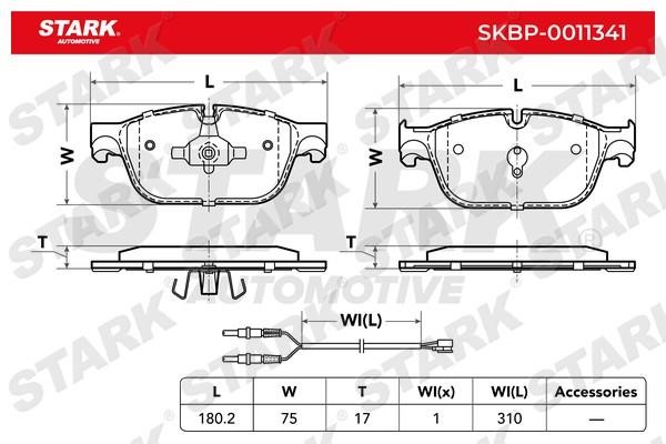 Stark SKBP-0011341 Brake Pad Set, disc brake SKBP0011341