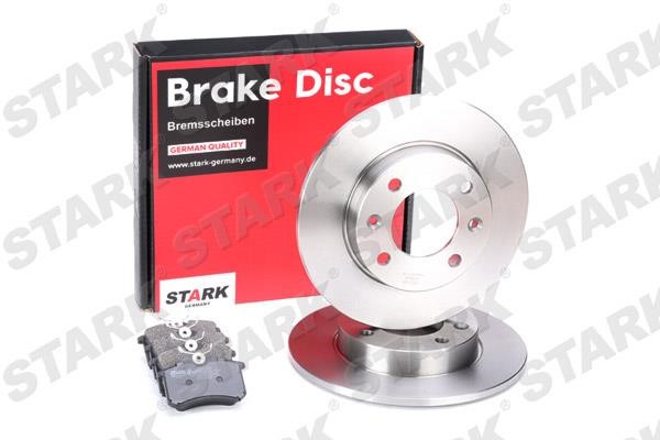Stark SKBK-1090342 Brake discs with pads rear non-ventilated, set SKBK1090342