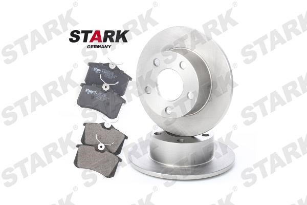 Stark SKBK-1090003 Brake discs with pads rear non-ventilated, set SKBK1090003