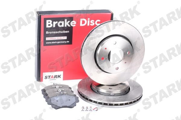 Front ventilated brake discs with pads, set Stark SKBK-1090112