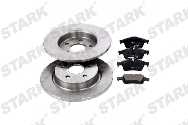 Stark SKBK-1090012 Brake discs with pads rear non-ventilated, set SKBK1090012