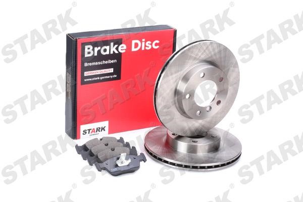 Front ventilated brake discs with pads, set Stark SKBK-1090131