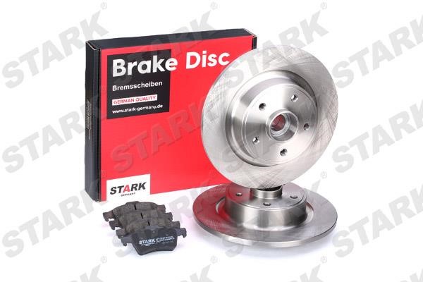 Stark SKBK-1090123 Brake discs with pads rear non-ventilated, set SKBK1090123