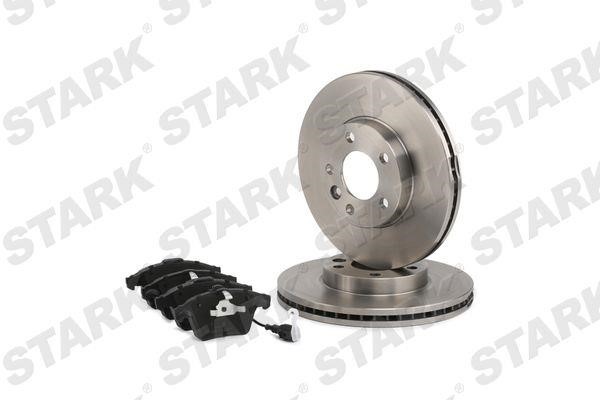 Brake discs with pads rear non-ventilated, set Stark SKBK-1090384