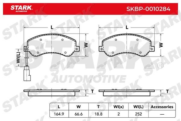 Stark SKBP-0010284 Brake Pad Set, disc brake SKBP0010284