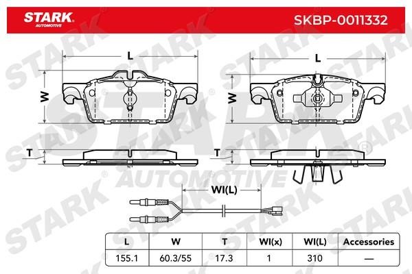 Stark SKBP-0011332 Brake Pad Set, disc brake SKBP0011332