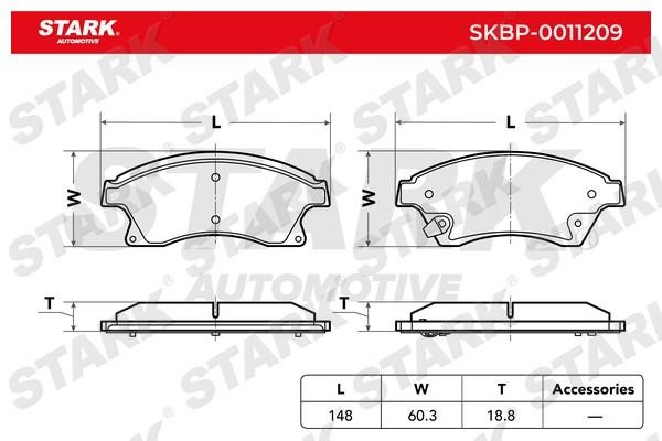 Stark SKBP-0011209 Brake Pad Set, disc brake SKBP0011209
