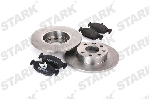 Brake discs with pads front non-ventilated, set Stark SKBK-1090154