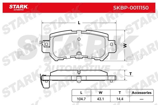 Stark SKBP-0011150 Brake Pad Set, disc brake SKBP0011150