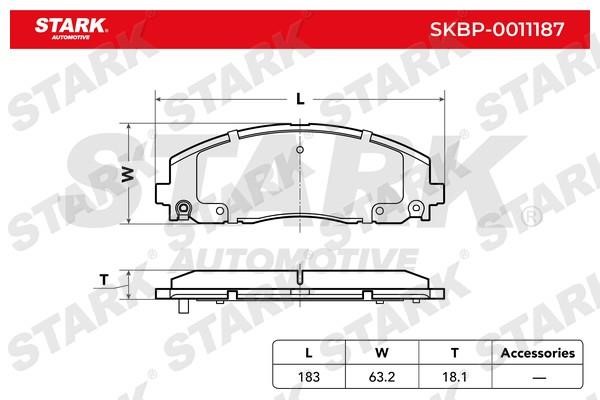 Stark SKBP-0011187 Brake Pad Set, disc brake SKBP0011187