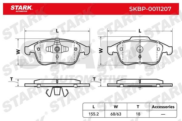 Stark SKBP-0011207 Brake Pad Set, disc brake SKBP0011207