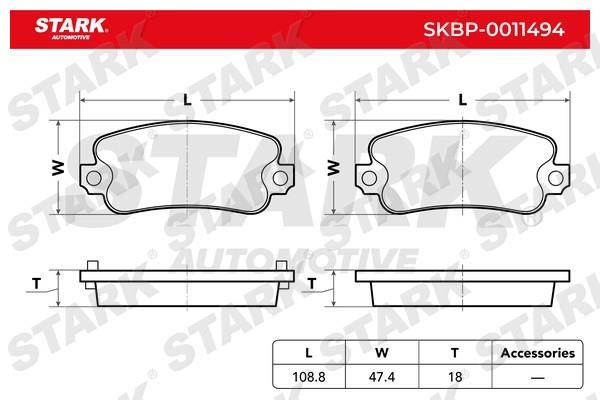 Stark SKBP-0011494 Brake Pad Set, disc brake SKBP0011494