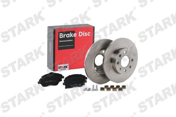 Stark SKBK-1090155 Brake discs with pads front non-ventilated, set SKBK1090155