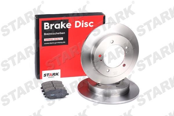 Stark SKBK-1090200 Brake discs with pads rear non-ventilated, set SKBK1090200