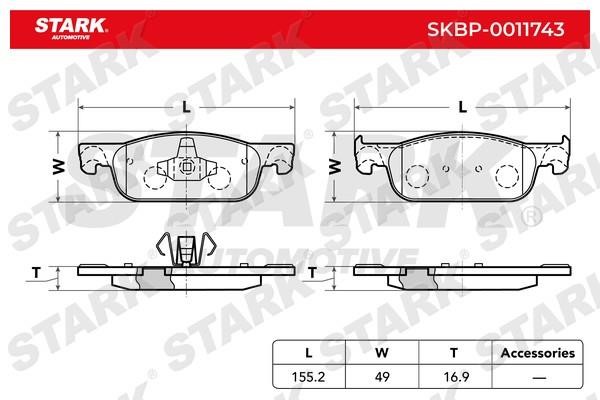 Stark SKBP-0011743 Brake Pad Set, disc brake SKBP0011743