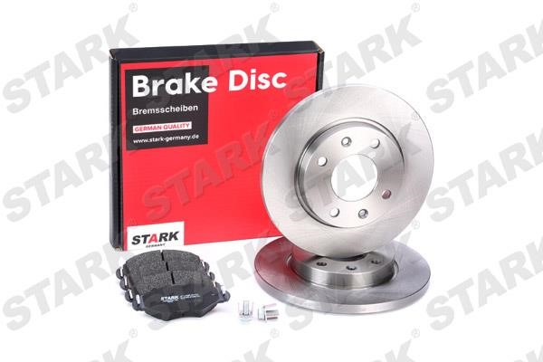 Brake discs with pads front non-ventilated, set Stark SKBK-1090026