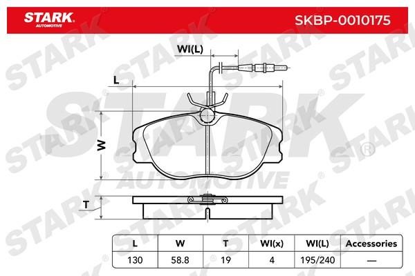 Stark SKBP-0010175 Brake Pad Set, disc brake SKBP0010175