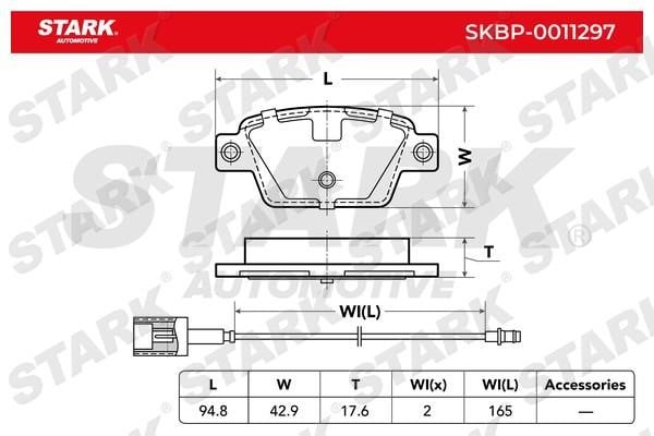 Stark SKBP-0011297 Brake Pad Set, disc brake SKBP0011297